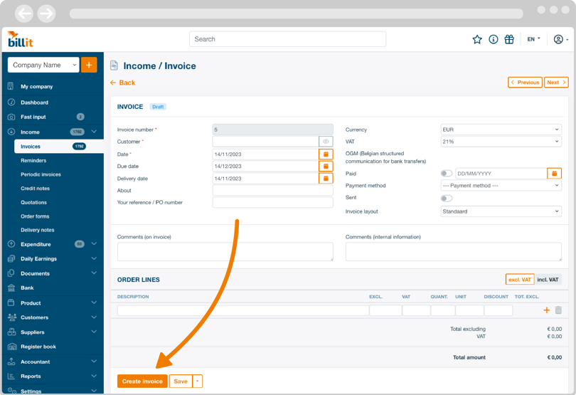 How to send an e-invoice via Peppol - 6