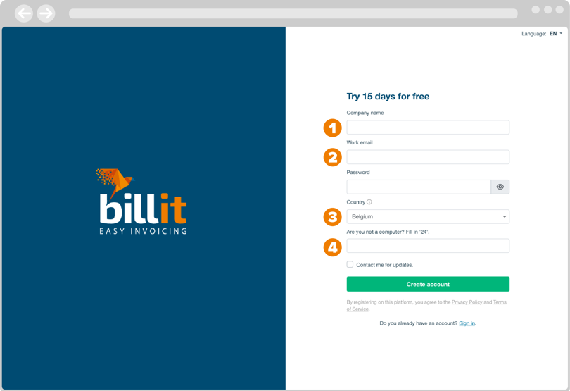 How to send an e-invoice via Peppol - 1